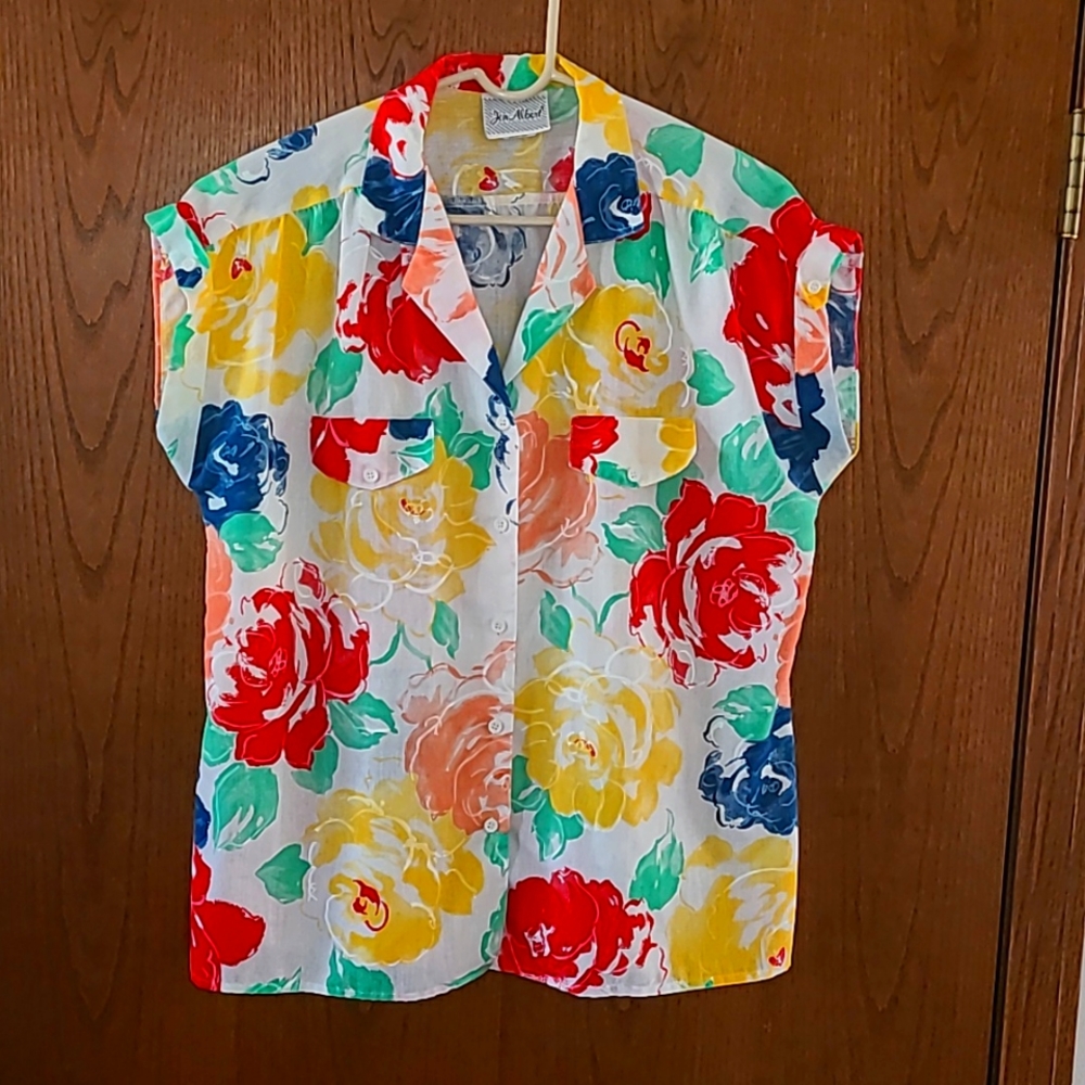 Misses vintage Jon Albert blouse - 40" bust - appr Size 12